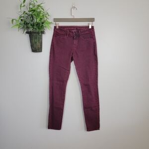 Articles of Society Mya Rich Red Skinny  Low Rise Jegging Super Stretch Jeans 25